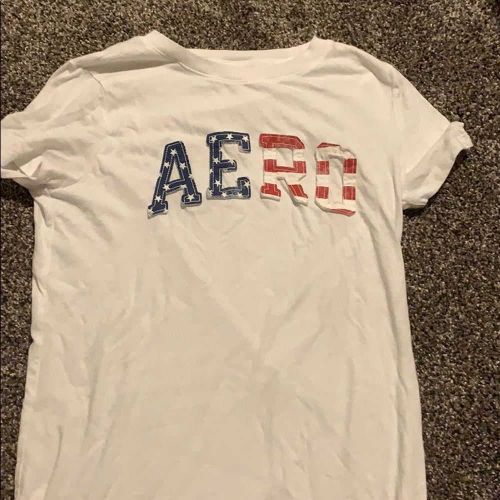 white aero tee shirt